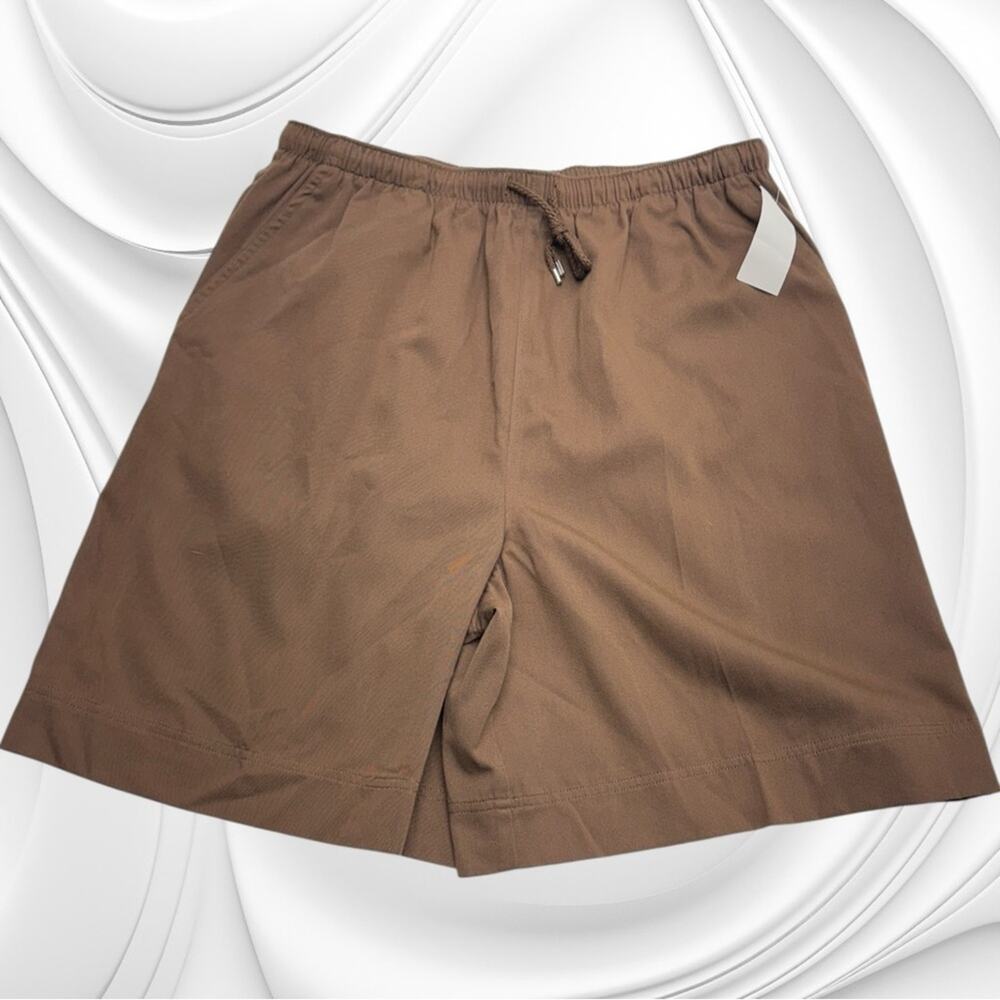 CORAL BAY Womenโs Large Brown Casual Shorts